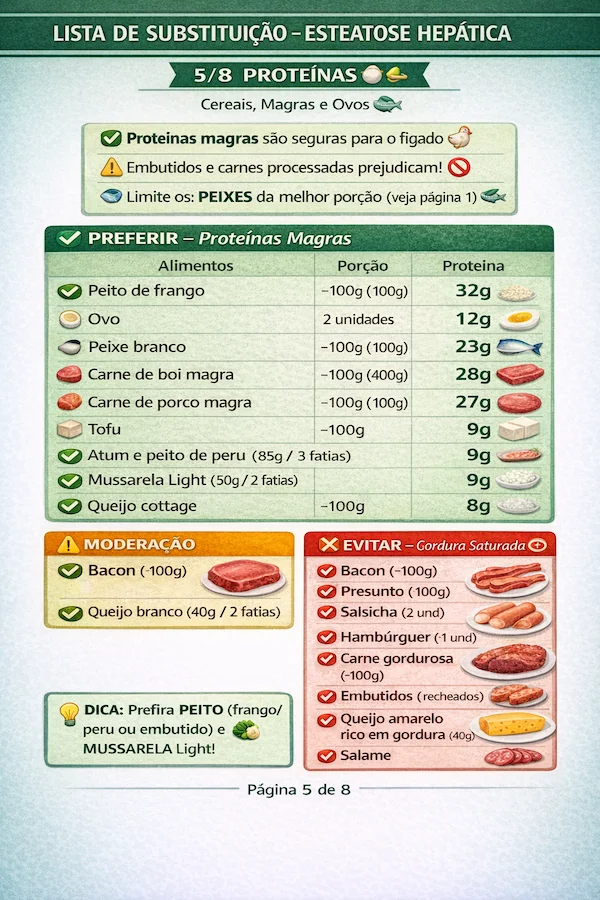 Proteínas para fígado saudável